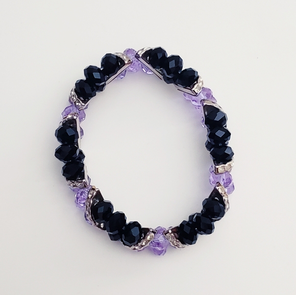 Swarovski Crystal Beaded and Rhinestone Stretch Bracelet - Picture 3 of 6